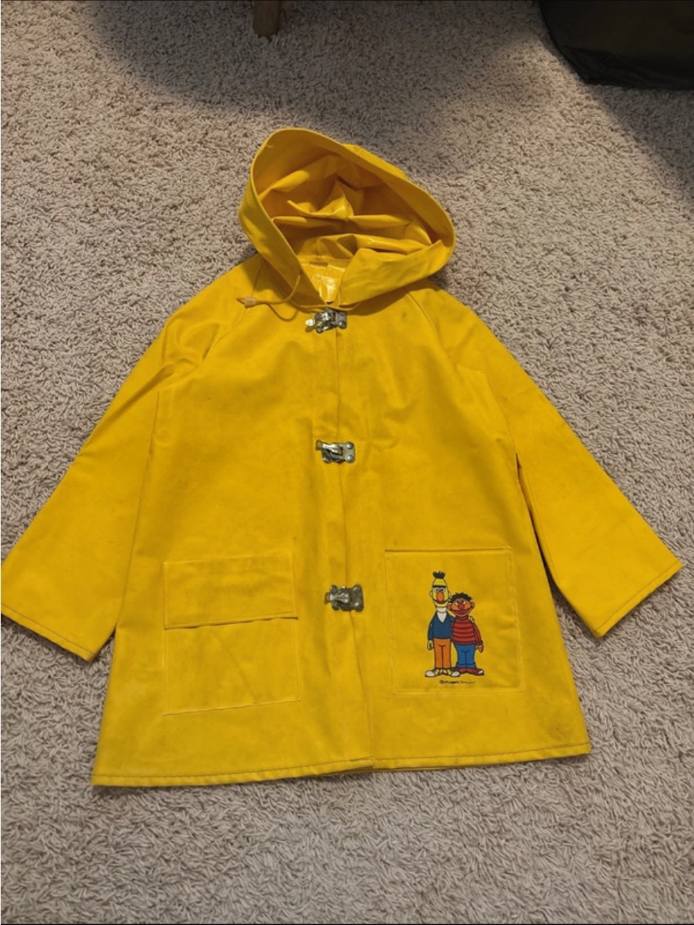 Sesame Street Vintage Vinyl Rain Jacket Size 4